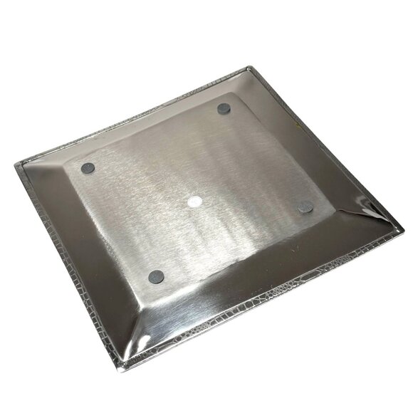 NWT GODINGER Square Silver Tray Wine Caddy Bottle Holder Snake Pattern Dining - Picture 5 of 14